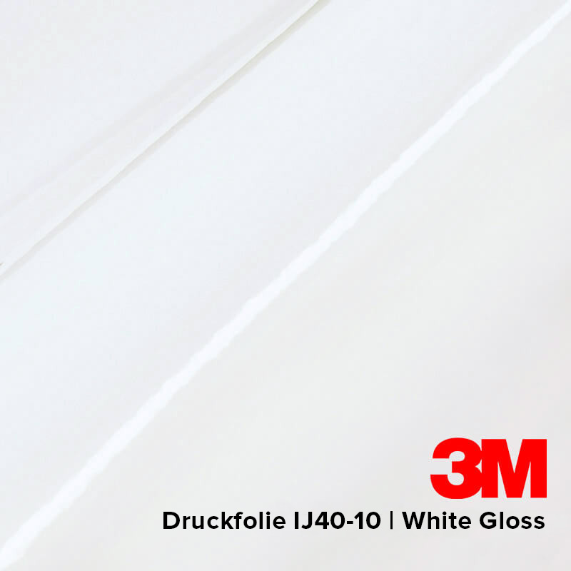 3M Druckfolie IJ40-10 | White Gloss | Rolle (50m) | 137cm Breite