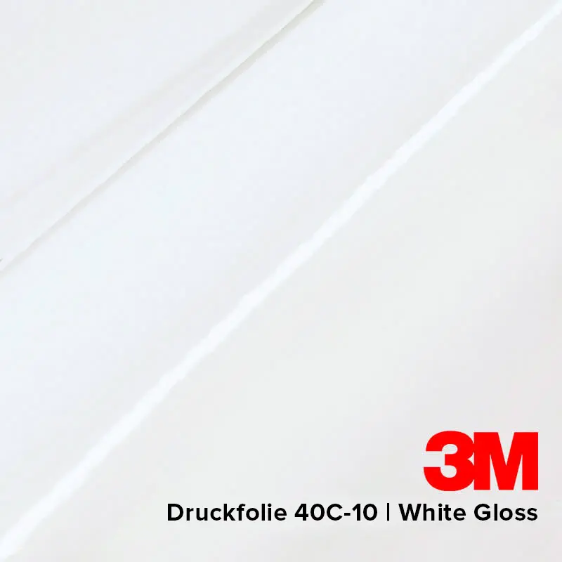 3M Druckfolie 40C-10 | White Gloss | Rolle (50m) | 137cm Breite 