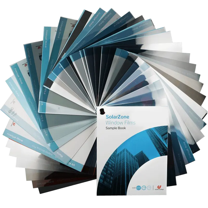Musterbuch Gebäudefolie | SolarZone Window Films | Sample Book