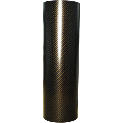 KE | Satin Carbon Fiber Gold | 5lfm Rolle | 30cm Breite